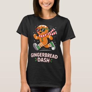 Christmas Gingerbread Dash Running Runner Xmas Mar T-Shirt