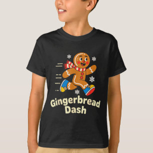 Christmas Gingerbread Dash Running Runner Xmas Mar T-Shirt