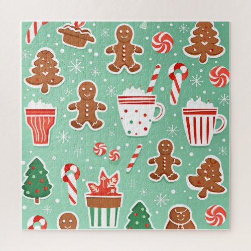 Christmas Gingerbread design Jigsaw Puzzle