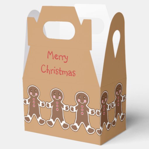 Christmas Gingerbread Favor Box | Zazzle