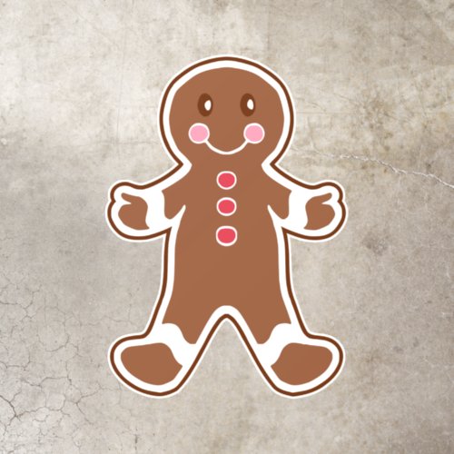 Christmas Gingerbread Floor Decal Decoration 