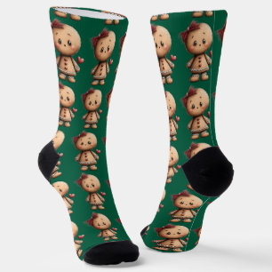 Christmas Gingerbread girl Socks