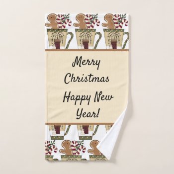 Christmas Gingerbread   Hand Towel by bonfirechristmas at Zazzle