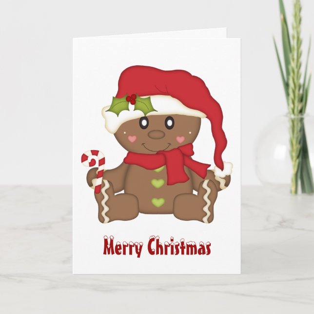 Christmas Gingerbread Holiday Card (Front)