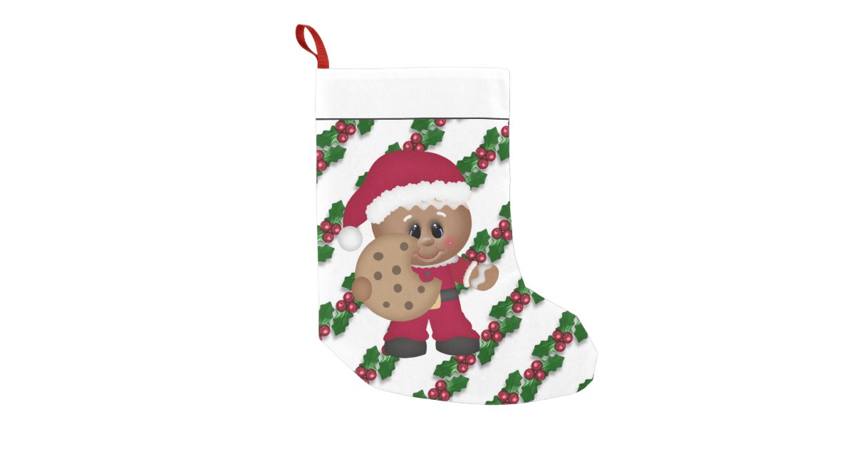 Christmas Gingerbread Holiday cookie stocking | Zazzle