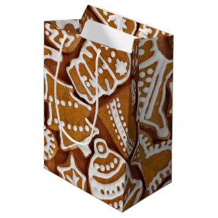 Christmas Gingerbread Holiday Cookies Medium Gift Bag