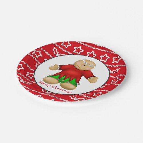 Christmas gingerbread Holiday party paper plate