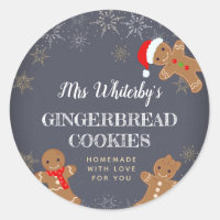 Christmas Gingerbread Homemade Cookie Stickers