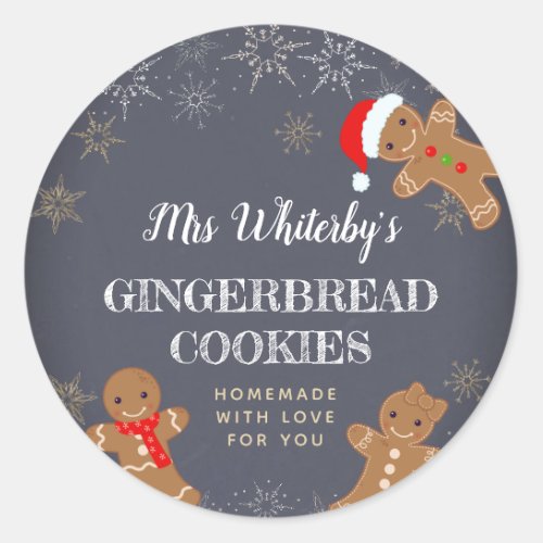 Christmas Gingerbread Homemade Cookie Stickers