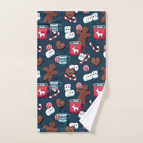 Christmas Gingerbread Hot Chocolate Kitchen  Hand Towel