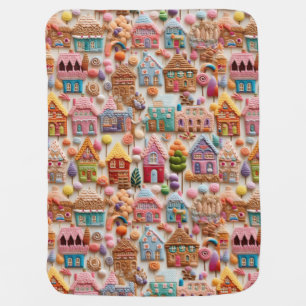 Christmas Gingerbread House Baby Blanket