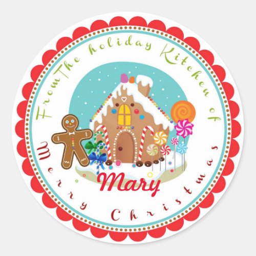 Christmas Gingerbread house baking stickers labels
