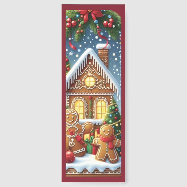 Christmas Gingerbread House Bookmarks (Back)