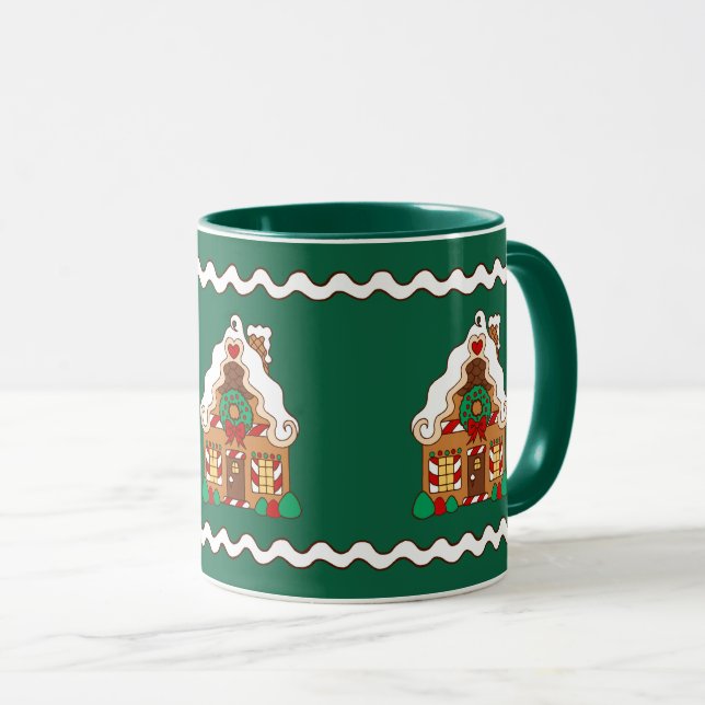 Christmas Gingerbread House Coffee Mug (Front Right)