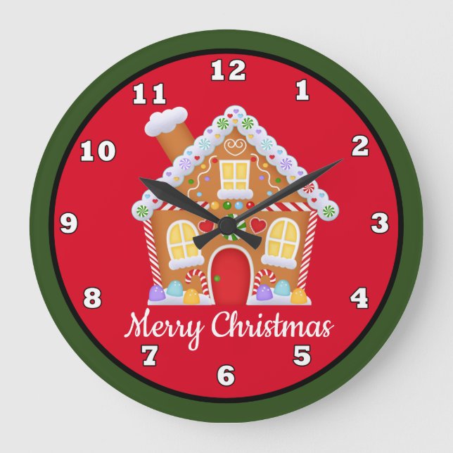 Christmas Gingerbread house decor clock (Front)