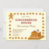 Christmas Gingerbread House Decorating Party Invitation | Zazzle