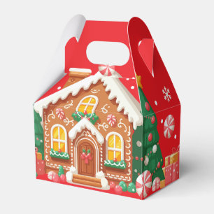 Christmas Gingerbread House  Favor Boxes