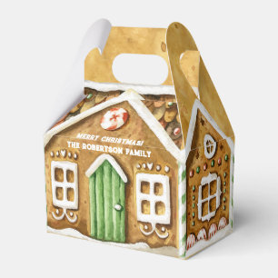 Christmas Gingerbread House Favor Gable Boxes