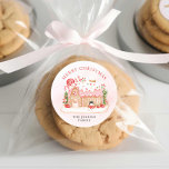 Christmas Gingerbread House Gift Classic Round Sticker<br><div class="desc">Add some sweet charm to your Christmas gift or party favors with these delightful custom stickers. These round stickers can be personalized with your family name, making them a thoughtful and unique addition to any present or table setting. Spread some Christmas cheer and create a warm and inviting atmosphere with...</div>