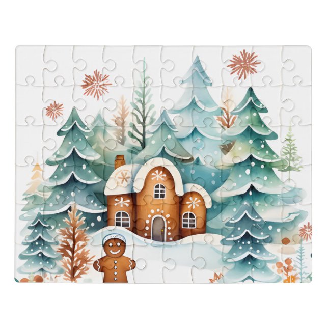 Christmas Gingerbread House Gingerbread figure  Jigsaw Puzzle (Puzzle Horizontal)