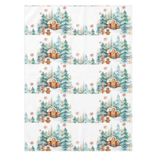 Christmas Gingerbread House Gingerbread figure Tablecloth