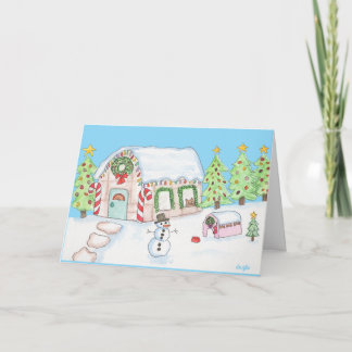 Christmas Gingerbread House Holiday Card