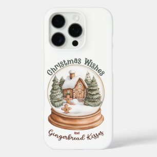Christmas Gingerbread House Holiday Snow Globe iPhone 16 Pro Case