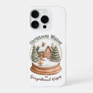 Christmas Gingerbread House Holiday Snow Globe iPhone 16 Pro Case