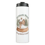 Christmas Gingerbread House Holiday Snow Globe Thermal Tumbler