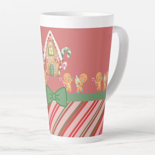 Christmas Gingerbread House Hot Chocolate Latte Mug (Right Angle)