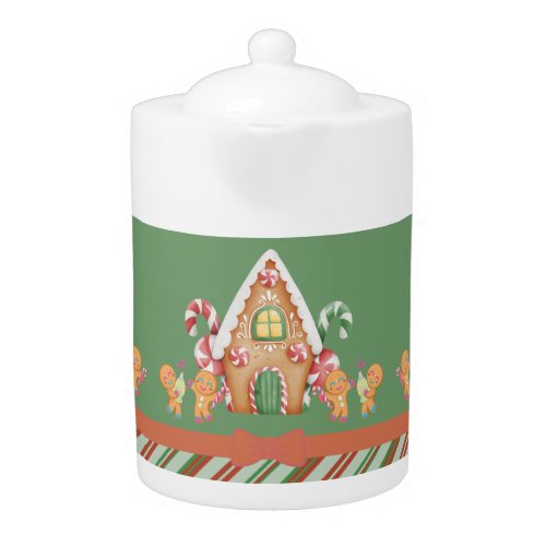 Christmas Gingerbread House Hot Chocolate Pot Teap Teapot