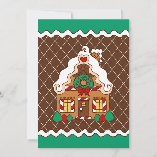 Christmas Gingerbread House Invitations