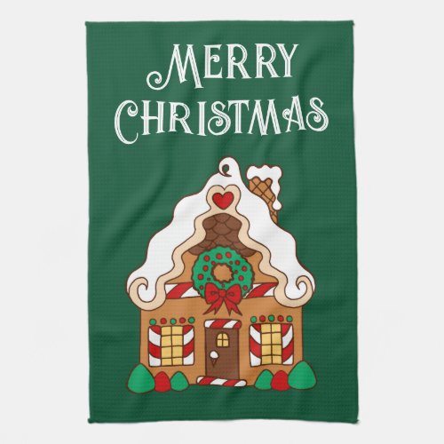 Christmas Gingerbread House Kitchen Towel