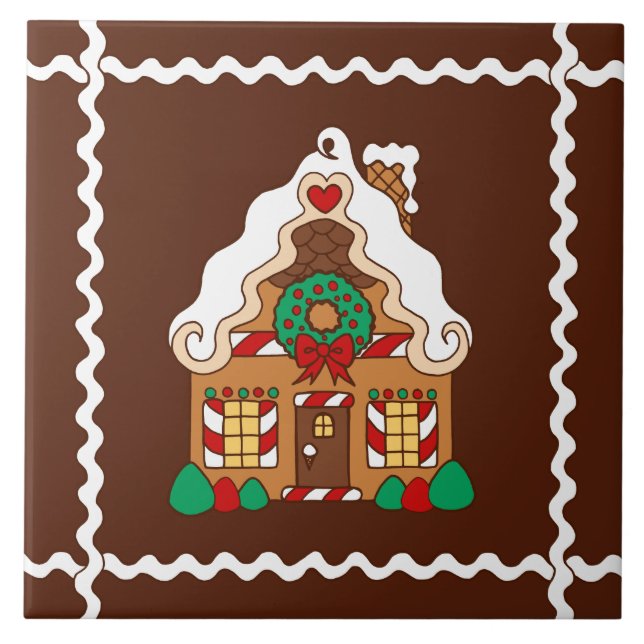 Christmas Gingerbread House Kitchen Trivet Gift (Front)