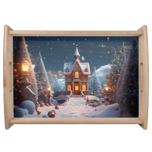 Christmas Gingerbread House  Serving Tray