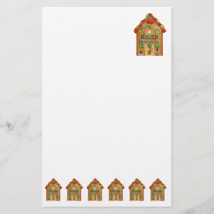 Christmas Gingerbread House Stationery