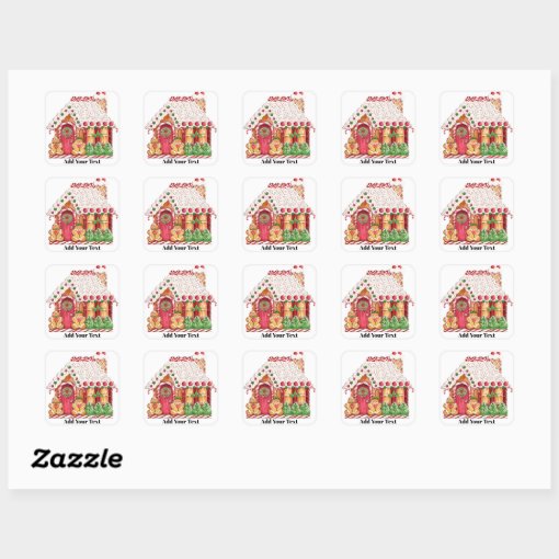 Christmas Gingerbread House Sticker | Zazzle