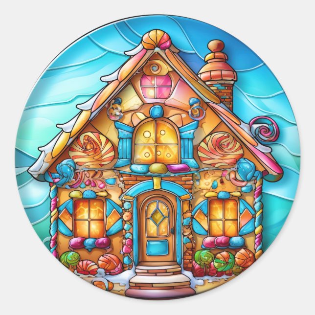 Christmas Gingerbread House Sticker (Front)