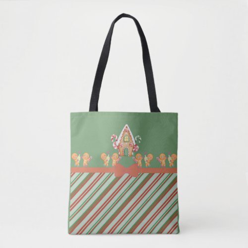 Christmas Gingerbread House Tote Bag