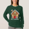 Christmas gingerbread house womens t-shirt