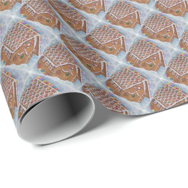 Christmas Gingerbread House Wrapping Paper (Roll Corner)