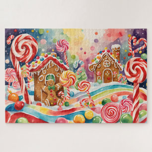 christmas gingerbread houses puzzle