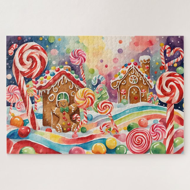 christmas gingerbread houses puzzle (Horizontal)