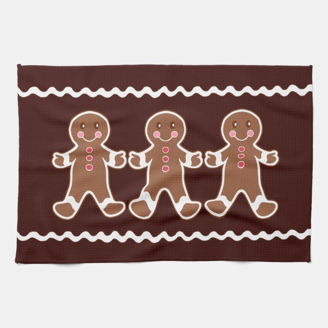 Christmas Gingerbread Kitchen Towel  (Horizontal)