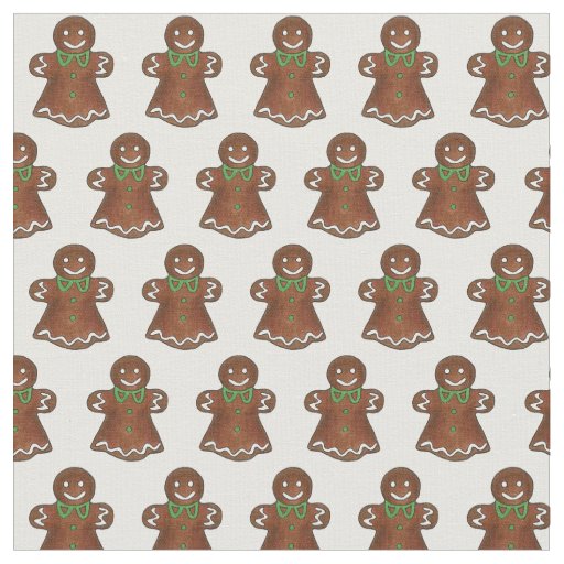 Christmas Gingerbread Lady Ladies Cookie Holiday Fabric