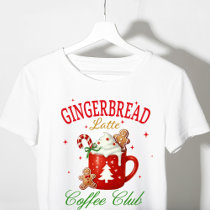 Christmas Gingerbread Latte Coffee Club Festive Tri-Blend Shirt