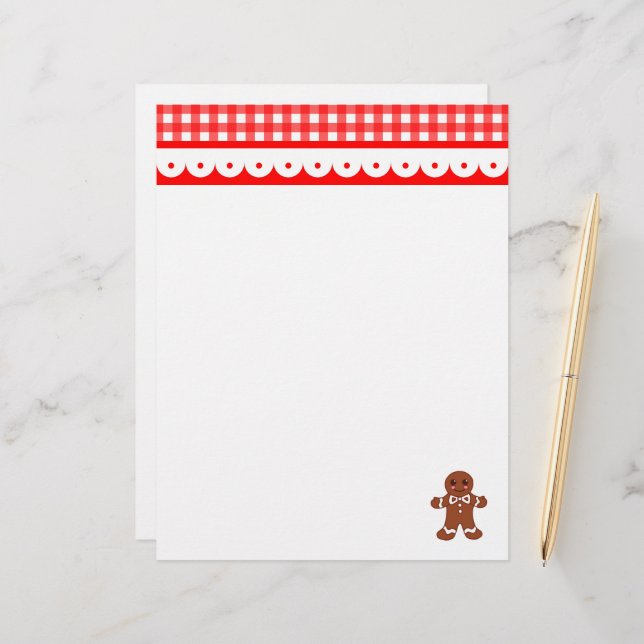 Christmas Gingerbread Letterhead (Front/Back In Situ)