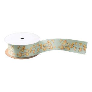Christmas Gingerbread Man Baker Bakery Mint Green Satin Ribbon