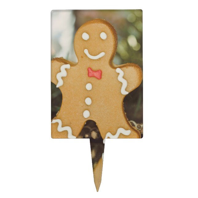 Christmas gingerbread man cake topper (Front)