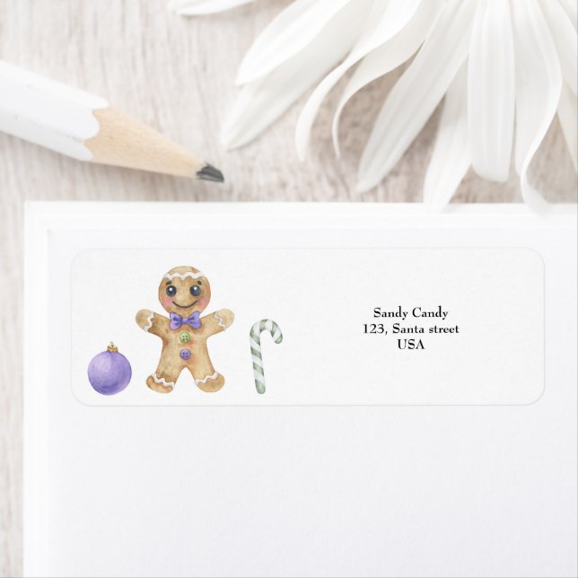 Christmas gingerbread man cookie label (Insitu)